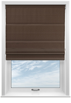 Lucerne Faux Silk, Truffle Brown - Twist&Fit Roman Blind